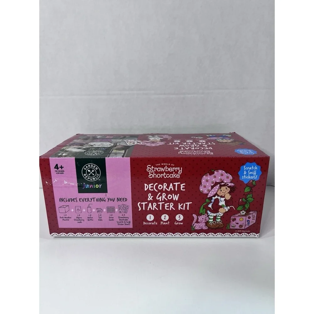 Garden Republic Strawberry Shortcake Decorate & Grow Starter Kit Kids Planter